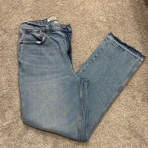 Abercrombie & Fitch Light Blue Curve love 90s straight ultra high rise  Jeans